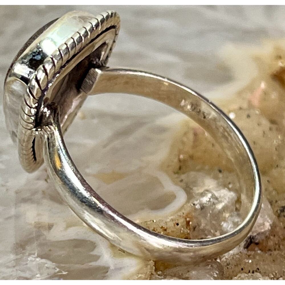 Natural Australian Boulder Opal Sterling Silver Ring Sz 6 Southwestern Handmade - Picture 9 of 16